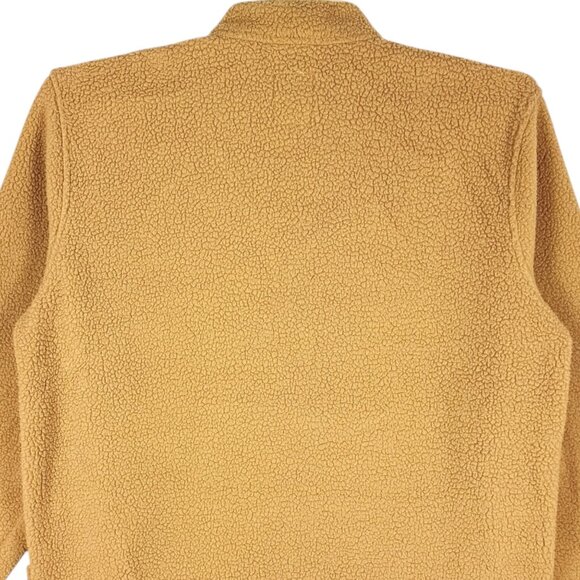 NWT Timberland Mens Full Zip Fleece Tan Sherpa Jacket Size Large Stand-up Collar - Picture 5 of 11